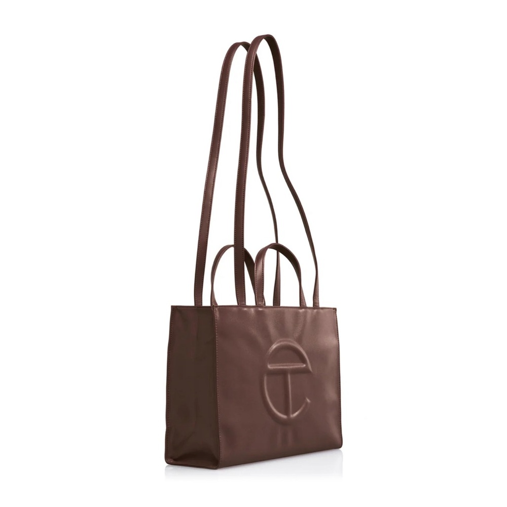 Chocolate telfar medium shopping bag.